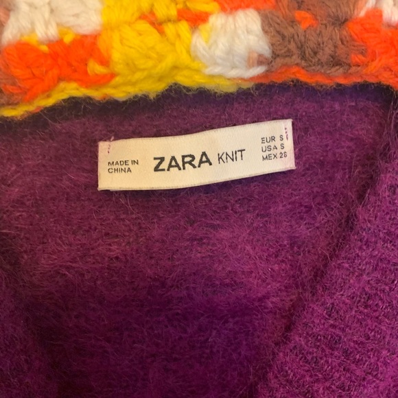 Zara fuzzy mohair-blend purple sweater - Picture 4 of 9